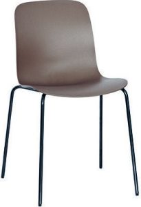 Krzesło Substance stal lakierowana na czarno szarobeżowe – nowoczesny design, wygoda, trwałe materiały