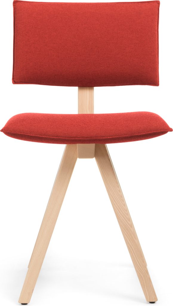Krzesło Trave Fidivi Torino 9404 – nowoczesny design, czerwone nogi, jesion