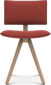 Krzesło Trave Reflect 564 czerwone nogi jesion – nowoczesny design, wygodne siedzisko, elegancki kolor