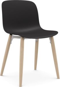 Krzesło Troy czarne nogi jesion – nowoczesny design, wygoda, trwałość