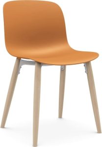 Krzesło Troy jasnobrązowe nogi jesion – elegancki design, komfort, trwałość