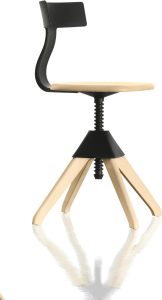 Krzesło Tuffy naturalne siedzisko czarne oparcie – elegancki design, komfort, wytrzymałość