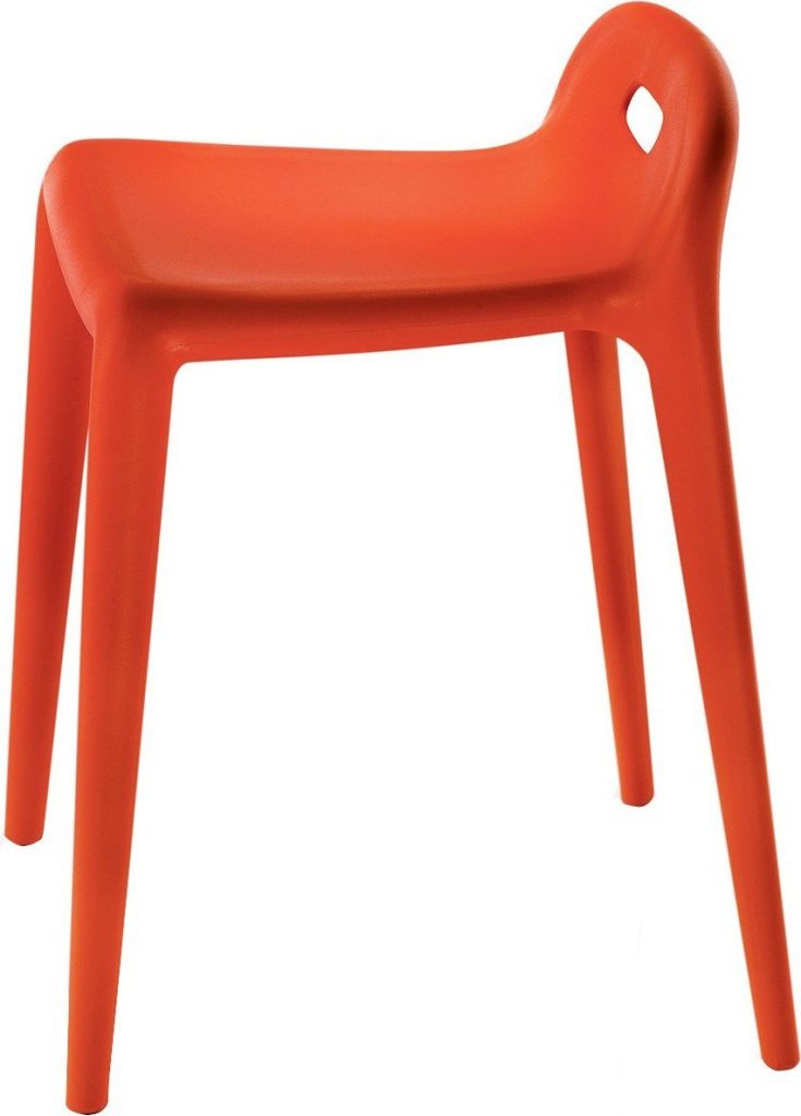 Stołek Yuyu pomarańczowy – nowoczesny design, wygodny, lekki, z trwałych materiałów