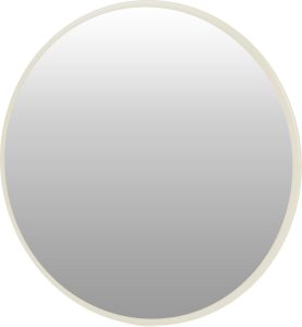 Lustro ścienne Montana Mini okrągłe waniliowe – elegancki design, kolor waniliowy, mini rozmiar