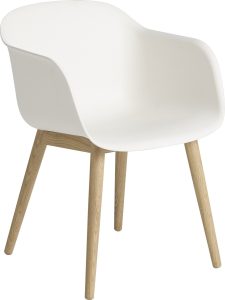 Fotel Fiber biały na drewnianych nogach – nowoczesny design, wygoda, trwałość