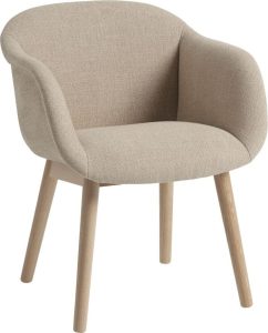 Fotel Fiber Soft Ecriture 240 tapicerowany na drewnianych nogach – komfortowy design, trwałe materiały, elegancki wygląd