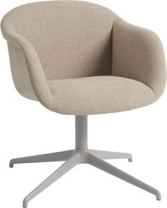 Fotel Fiber Soft Swivel Ecriture 240 – tapicerowany, aluminiowe nogi, nowoczesny design
