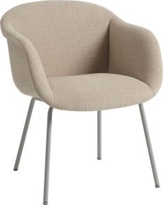 Fotel Fiber Soft Tube Ecriture 240 tapicerowany na stalowych nogach – wygodny, nowoczesny, elegancki, trwały