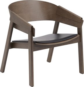 Krzesło Cover 38 cm ciemny brąz z tapicerowanym siedziskiem – elegancki design, wygodne siedzisko, idealne do każdego wnętrza