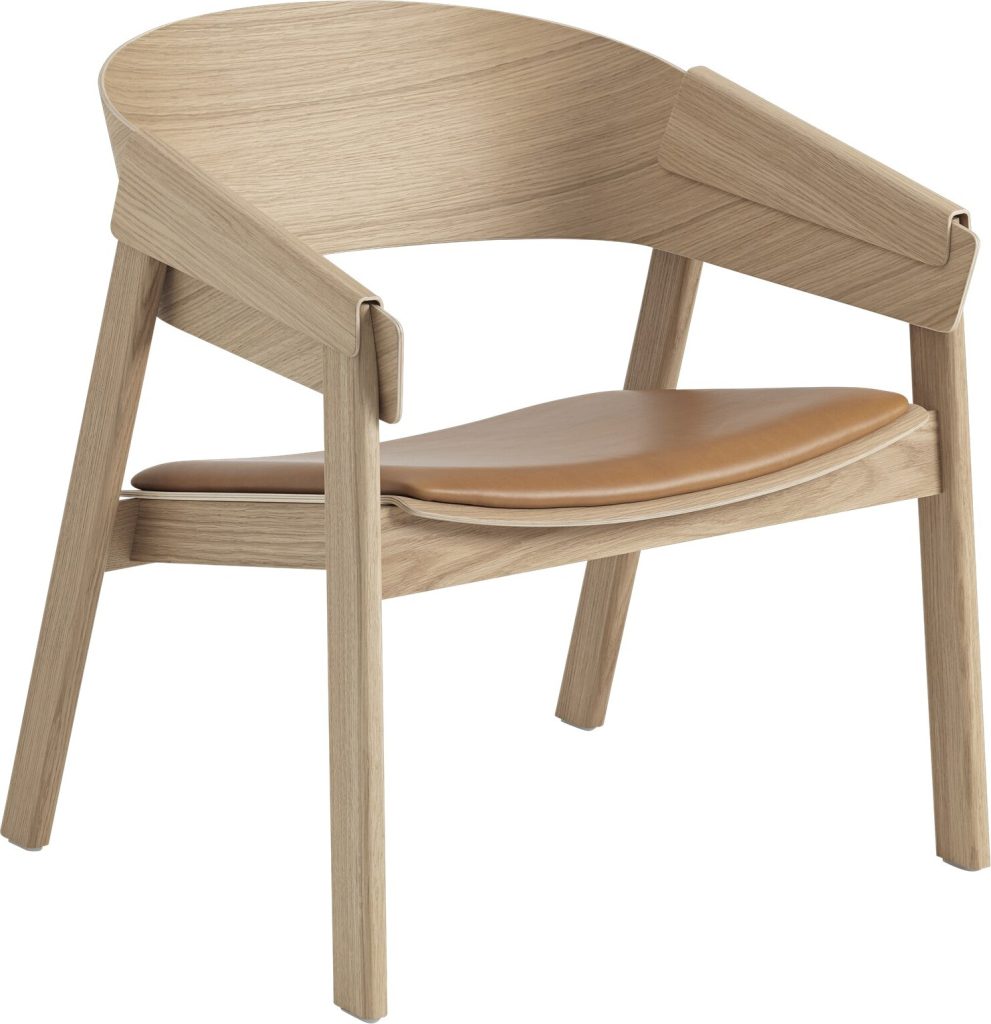 Krzesło Cover 38 cm jasny dąb z tapicerowanym siedziskiem – nowoczesny design, wygodne siedzisko, trwały materiał