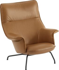 Krzesło Doze Refine Leather Cognac tapicerowane – elegancki design, skóra naturalna, wygodne siedzisko