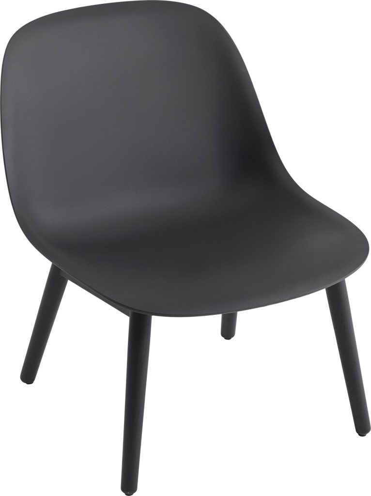 Krzesło Fiber 38 cm czarne na drewnianych nogach – nowoczesny design, wygoda, trwałość