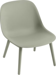 Krzesło Fiber 38 cm szarozielone na drewnianych nogach – nowoczesny design, komfortowe siedzisko, trwałe materiały