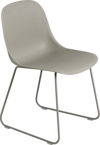 Krzesło Fiber Sled szare na stalowych nogach – nowoczesny design, wygoda, trwałość