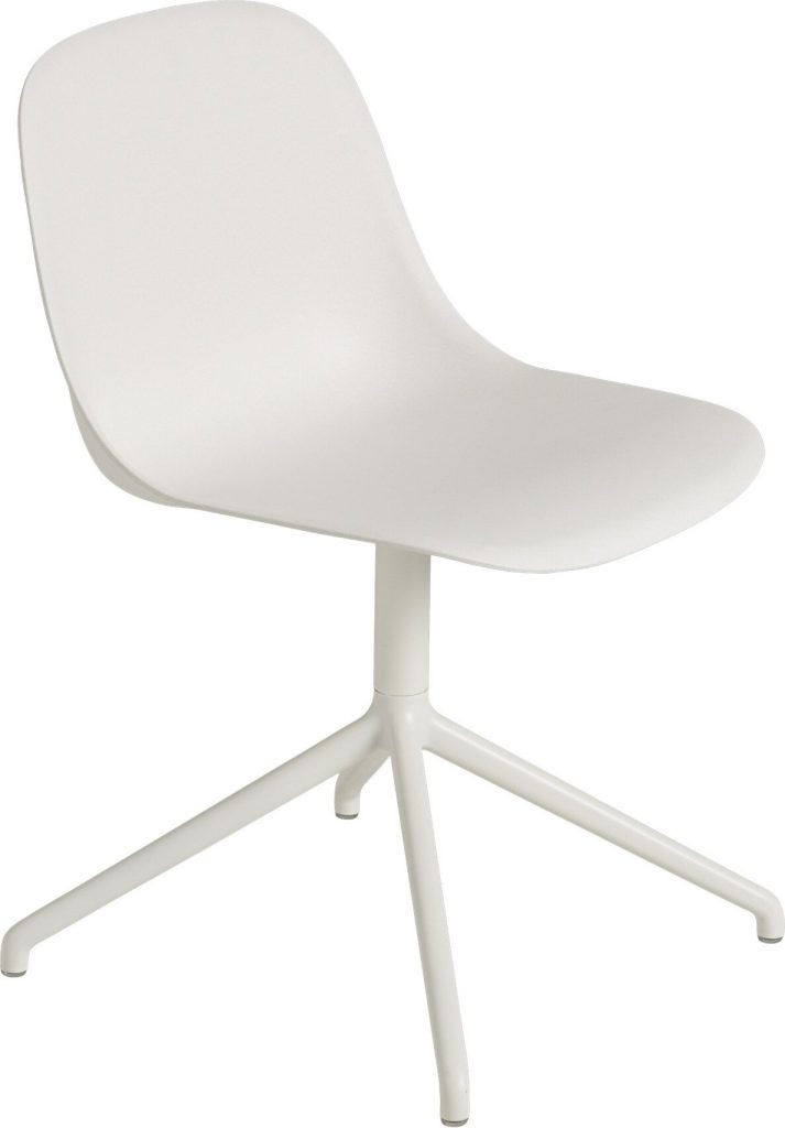 Krzesło Fiber Swivel białe na aluminiowych nogach – nowoczesny design, wygoda, trwałość, styl