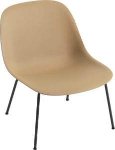 Krzesło Fiber Tube 38 cm ochra na stalowych nogach – nowoczesny design, wygodne, trwałe