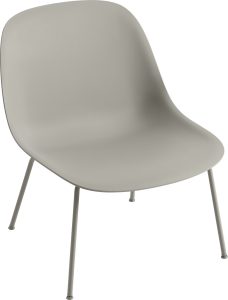 Krzesło Fiber Tube 38 cm szare na stalowych nogach – elegancki design, trwałe materiały, nowoczesny styl