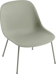 Krzesło Fiber Tube 38 cm szarozielone na stalowych nogach – nowoczesny design, trwałe materiały, uniwersalne zastosowanie
