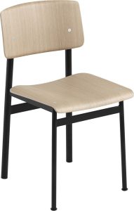 Krzesło Loft jasny dąb nogi czarne – nowoczesny design, wygodne siedzisko, styl skandynawski
