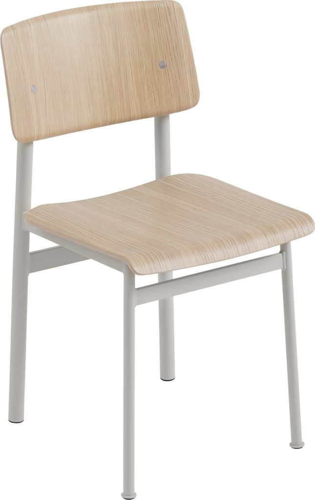 Krzesło Loft jasny dąb nogi szare – nowoczesny design, trwałe materiały, komfortowe siedzisko
