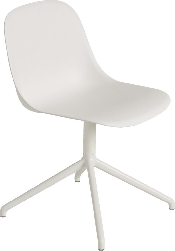 Krzesło obrotowe Fiber Swivel białe na aluminiowych nogach – nowoczesny design, wygodne siedzenie, wysoka jakość