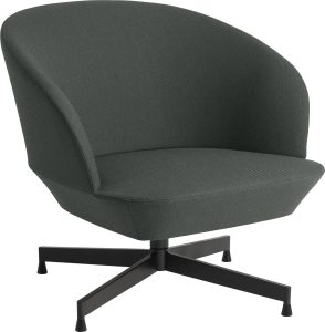 Krzesło Oslo Swivel Twill Weave 990 40 cm tapicerowane nogi czarne – elegancki styl, komfort, nowoczesny design
