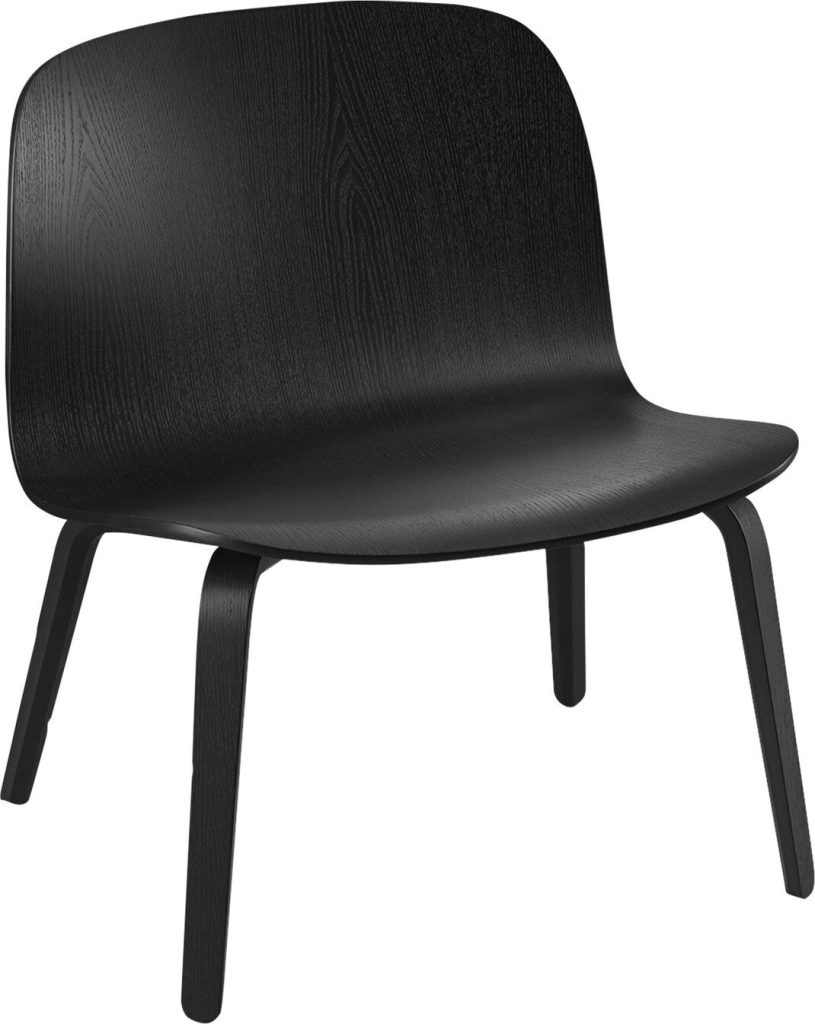 Krzesło Visu 39,5 cm czarne na drewnianych nogach – nowoczesny design, komfort, trwałość