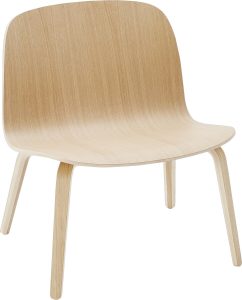 Krzesło Visu 39,5 cm jasny dąb na drewnianych nogach – elegancki design, naturalny kolor, komfortowe siedzisko