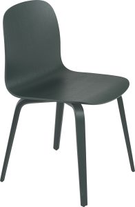 Krzesło Visu ciemnozielone na drewnianych nogach – elegancki design, wygodne siedzisko, trwałe materiały