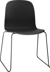Krzesło Visu Sled czarne na stalowych nogach – nowoczesny design, wygodne siedzisko, trwałe materiały