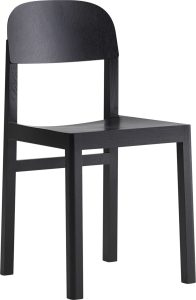 Krzesło Workshop czarne – minimalistyczny design, wygodne siedzisko, idealne do biura i wnętrz nowoczesnych