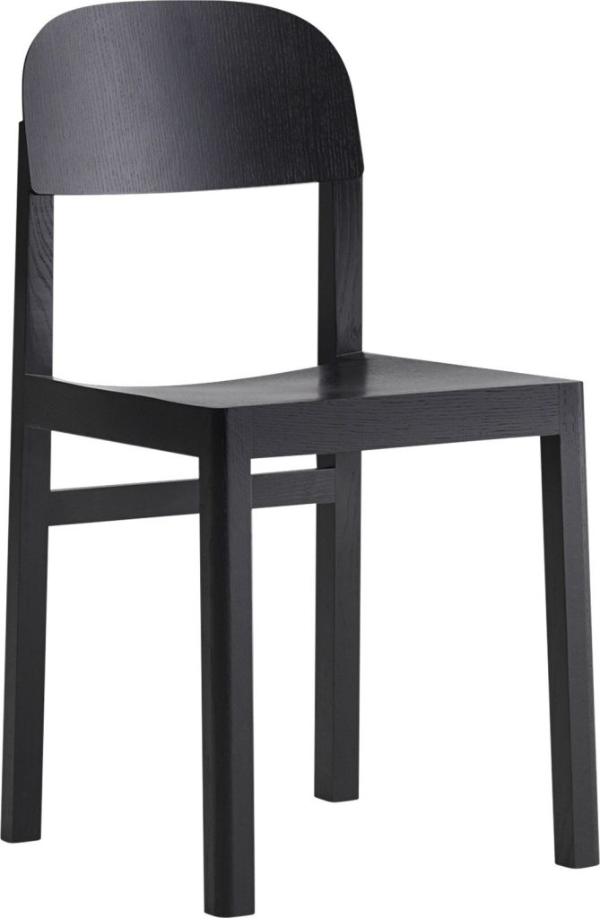 Krzesło Workshop czarne – minimalistyczny design, wygodne siedzisko, idealne do biura i wnętrz nowoczesnych