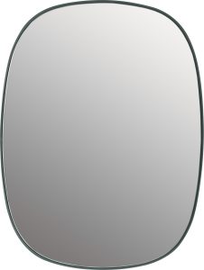 Lustro ścienne Framed S ciemnozielone – elegancki design, mały rozmiar, solidna ramka