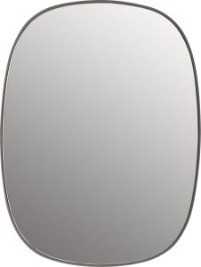 Lustro ścienne Framed S szare – elegancki design, nowoczesny styl, kompaktowy rozmiar, idealne do wnętrz