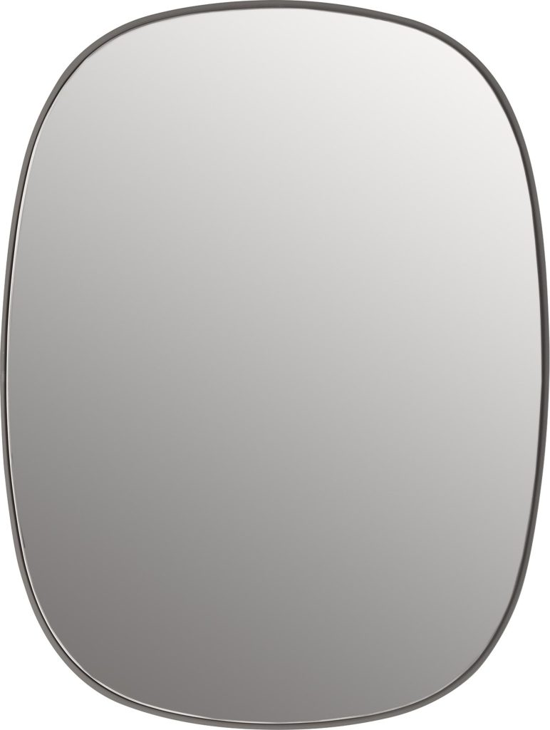 Lustro ścienne Framed S szare – elegancki design, nowoczesny styl, kompaktowy rozmiar, idealne do wnętrz