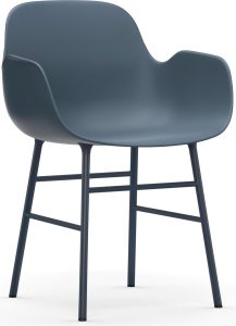 Fotel Form stalowe nogi niebieski – nowoczesny design, wygodne siedzisko, trwałe materiały
