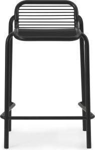 Krzesło barowe Vig 65 cm czarne – elegancki design, wysoka jakość, idealne do kuchni i barów