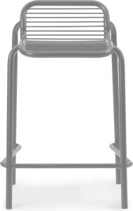 Krzesło barowe Vig 65 cm szare – nowoczesny design, wygodne siedzisko, trwałe materiały
