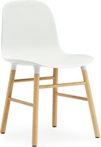 Krzesło Form białe dębowa rama – nowoczesny design, wygoda, trwałość