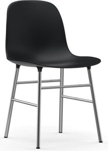 Krzesło Form chromowane nogi czarne – nowoczesny design, wygodna forma, eleganckie wykończenie