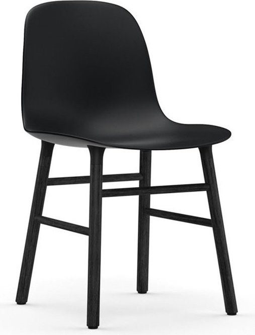 Krzesło Form czarne czarna dębowa rama – nowoczesny design, komfort siedzenia, elegancki wygląd