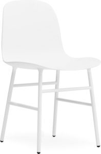 Krzesło Form stalowe nogi białe – nowoczesny design, wygodne siedzisko, trwałe materiały