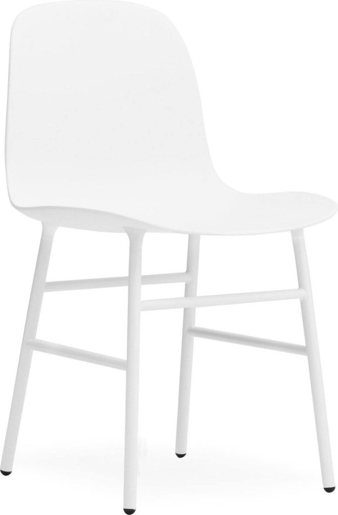 Krzesło Form stalowe nogi białe – nowoczesny design, wygodne siedzisko, trwałe materiały