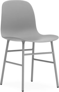 Krzesło Form stalowe nogi jasnoszare – nowoczesny design, ergonomiczne wsparcie, trwałe materiały