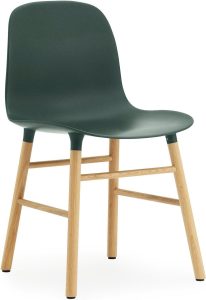 Krzesło Form zielone dębowa rama – nowoczesny design, komfort, wysokiej jakości materiały