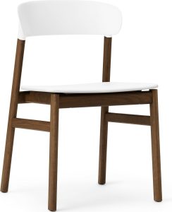 Krzesło Herit ciemny dąb białe – elegancki design, trwałe materiały, uniwersalne zastosowanie