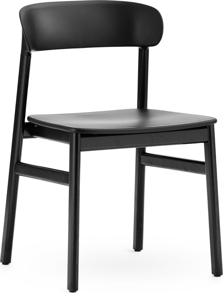 Krzesło Herit czarne czarny dąb – elegancki design, solidna konstrukcja, styl skandynawski