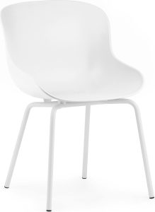 Krzesło Hyg białe – nowoczesny design, wygodne siedzisko, idealne do salonu, jadalni, biura