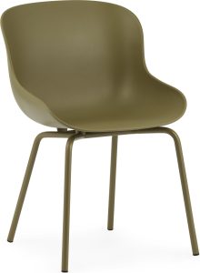 Krzesło Hyg oliwkowe – nowoczesny design, komfortowe siedzisko, trwałe materiały