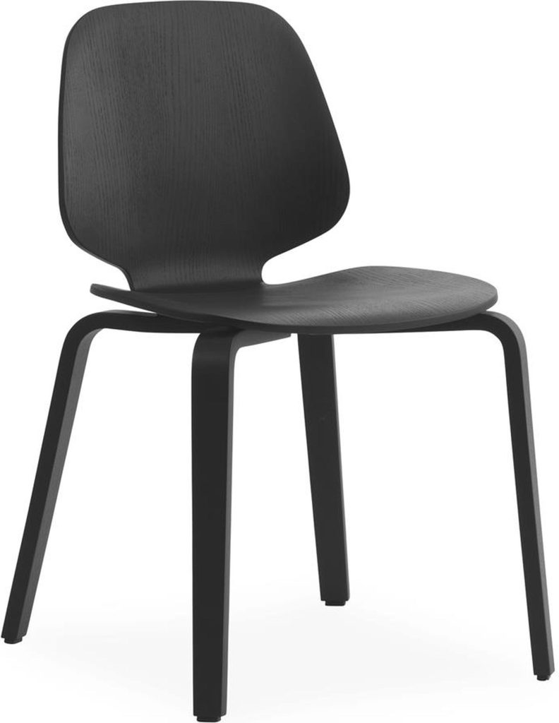 Krzesło My Chair czarne – nowoczesny design, komfortowe siedzisko, trwały materiał